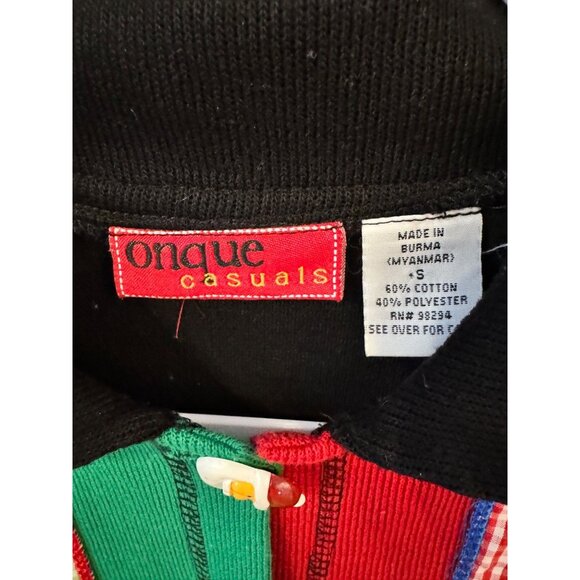 Onque Casuals Vintage Christmas Theme Cardigan Sweater S - Picture 3 of 10